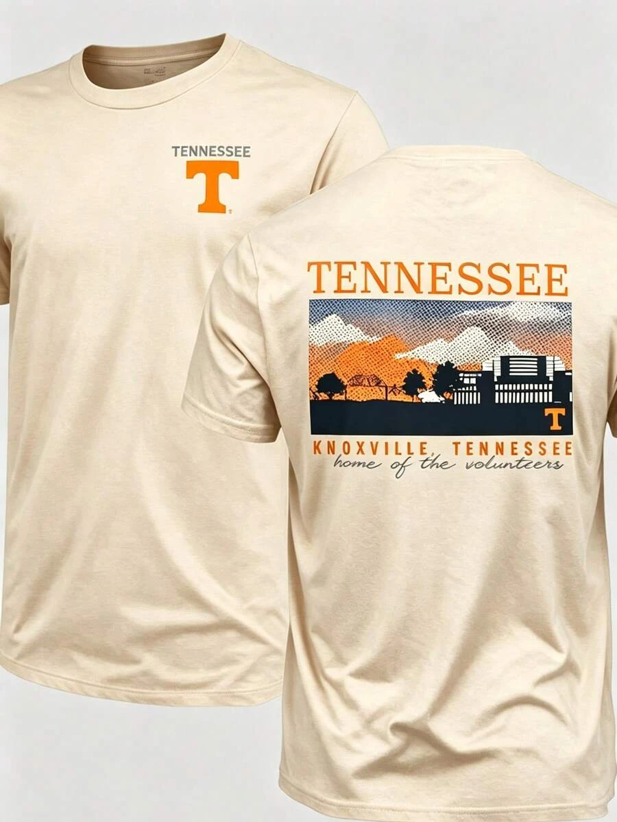 Cotton Men's T-Shirts Men's Tennessee Volunteers Campus Scene Core T-Shirts Volunteers Fan Game