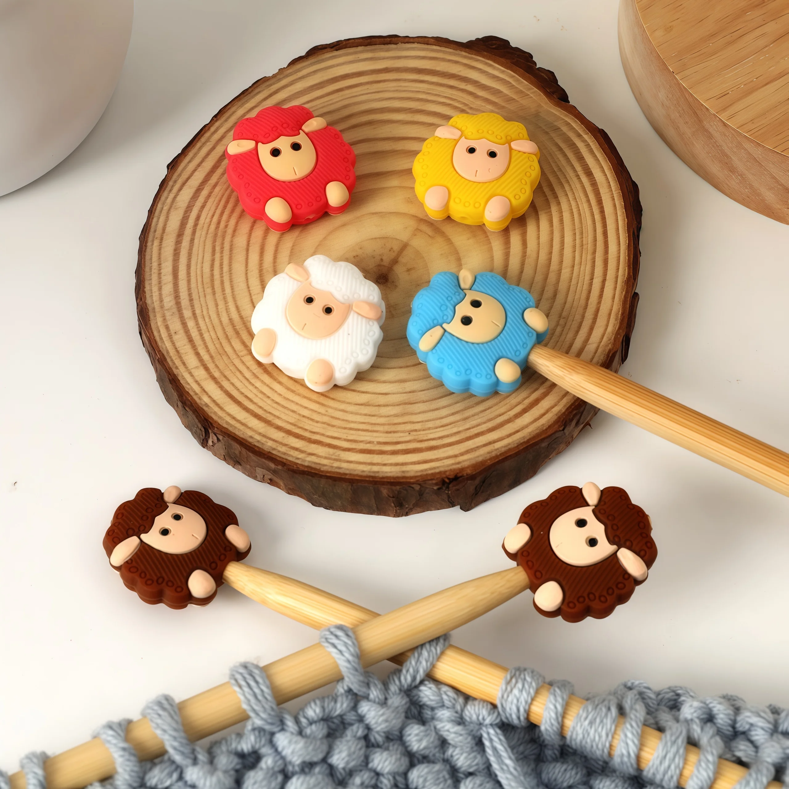 4/6 adet silikon küçük koyun ö - Stitch Marker Ring incelemesi ve fiyatı