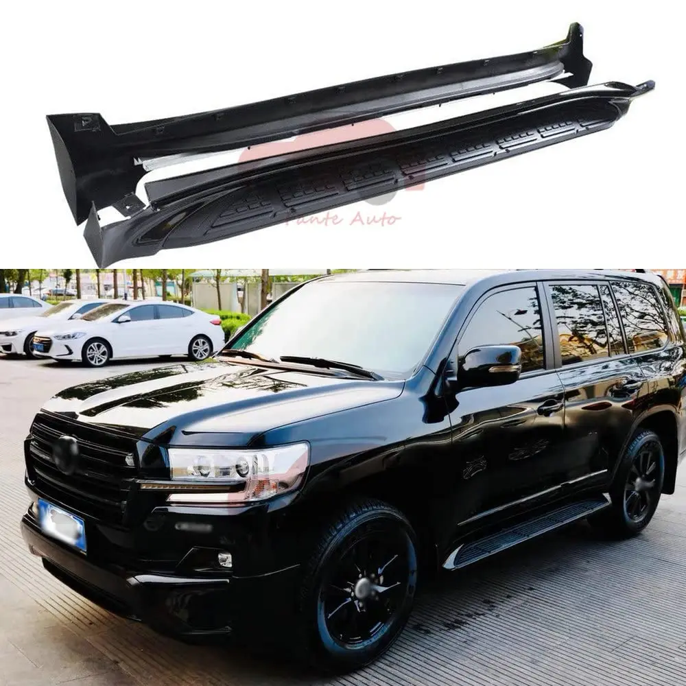 FANTE 2PCS Aluminum Running Boards Side Steps Nerf Bars Side Pedals Protector Fits for Land Cruiser LC200 J200 2008-2021