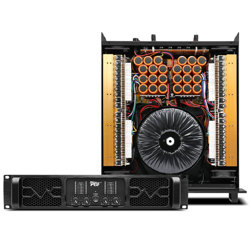 Hot Sell 2U 4*1200W Profession Power Amplifier Good Quality 4 Channels Class H Stage Performance Audio System Sound Amplifier