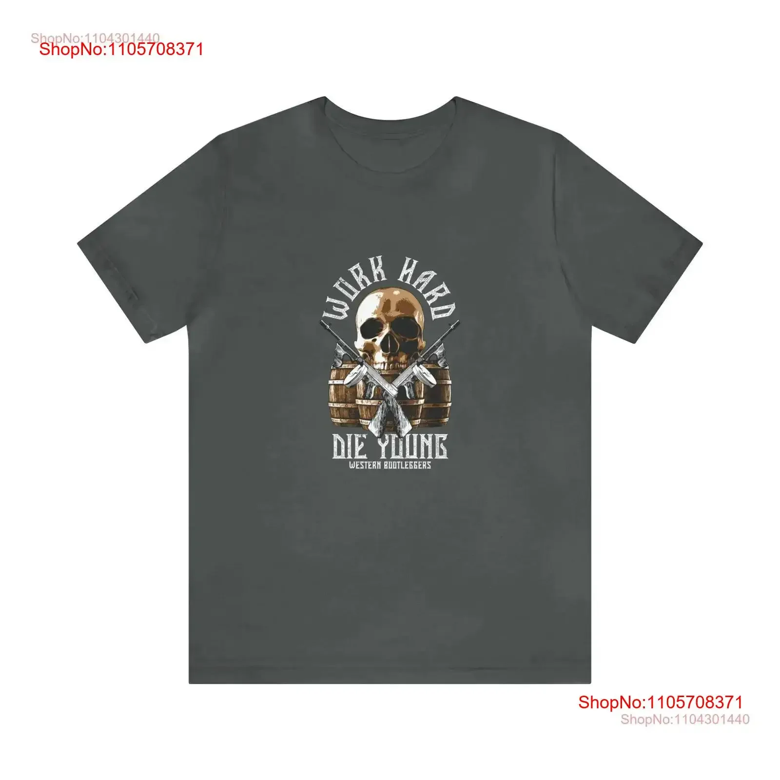 Work Hard Die Young Western Bootleggers Jersey T Shirt vintage Washed Breathable Stylish fashion Slightly designer clothes