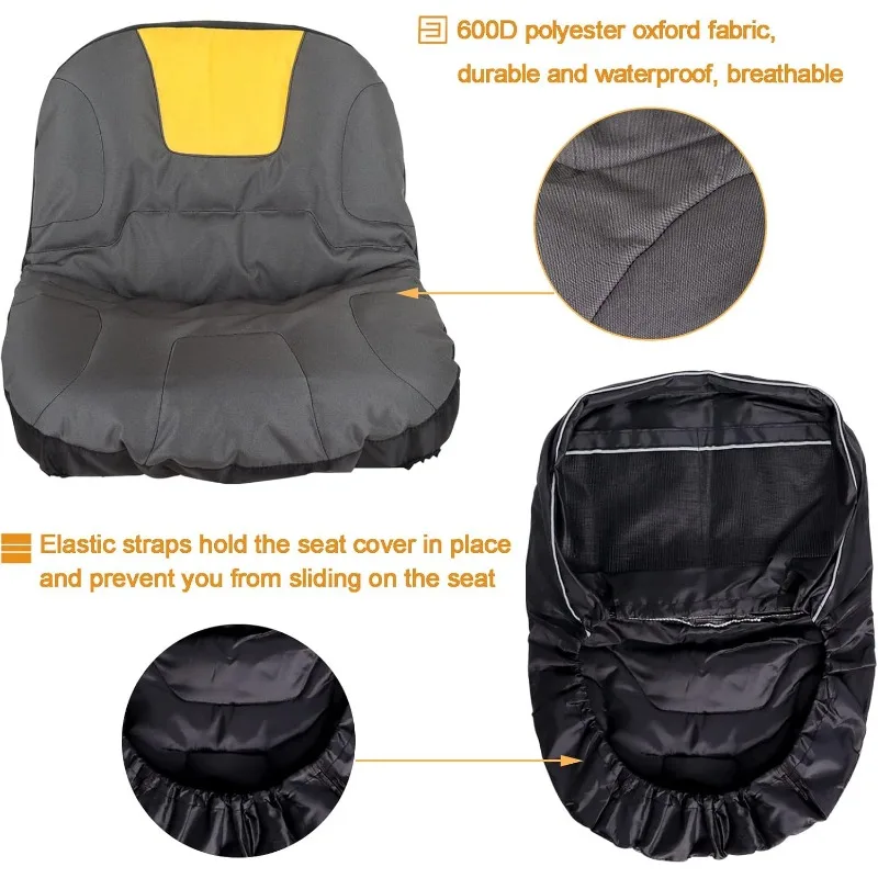 Heavy Duty Durable Lawn Mower Seat Cover Oxford Cloth Non Slip Anti Scratch Waterproof Forklifts Garden Construction Tools