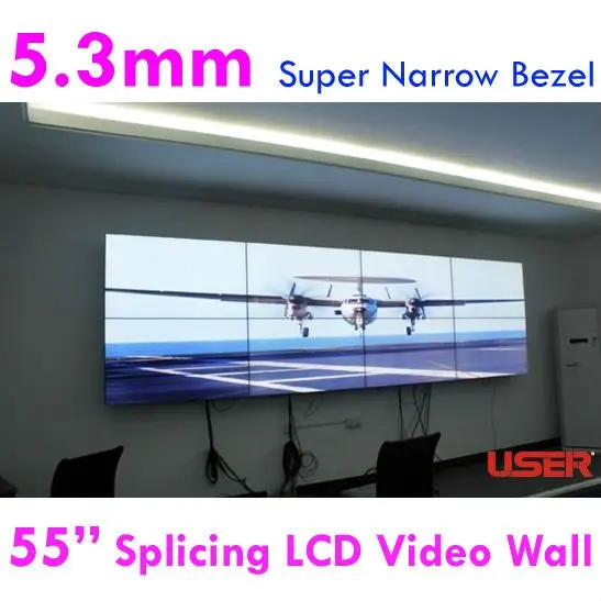 Новая заводская цена 3,5 мм супер узкая рамка 46 дюймов 2x2 3x3 4k Fhd интерактивная ЖК-видеостена сделал бесшовный рекламный экран