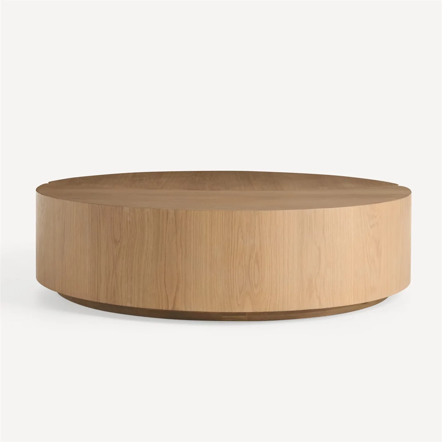 Modern minimalist round coffee table wooden side table living room or family bar