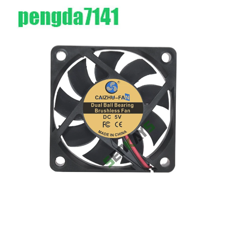 Computador CPU Caso Ventilador de Refrigeração, rolamento de esferas dupla, DC 5V, 12V, 24V, 60mm, 6015 DC Fan, 60x60x15mm, 6cm