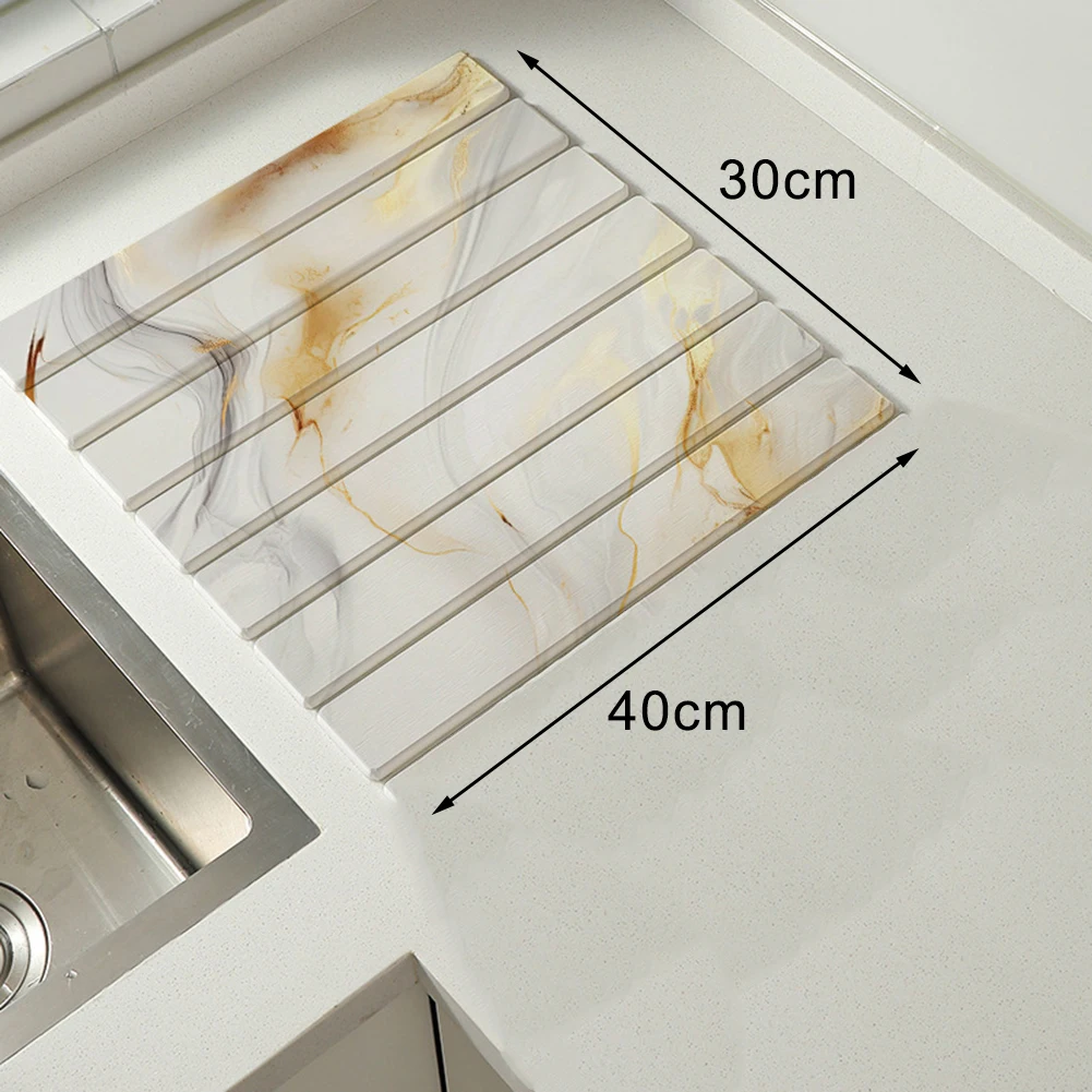 

Folding Mat Diatomaceous Earth Absorbent Drying Mat 40cm*30cm Table Decoration & Accessories Non-slip Mesh
