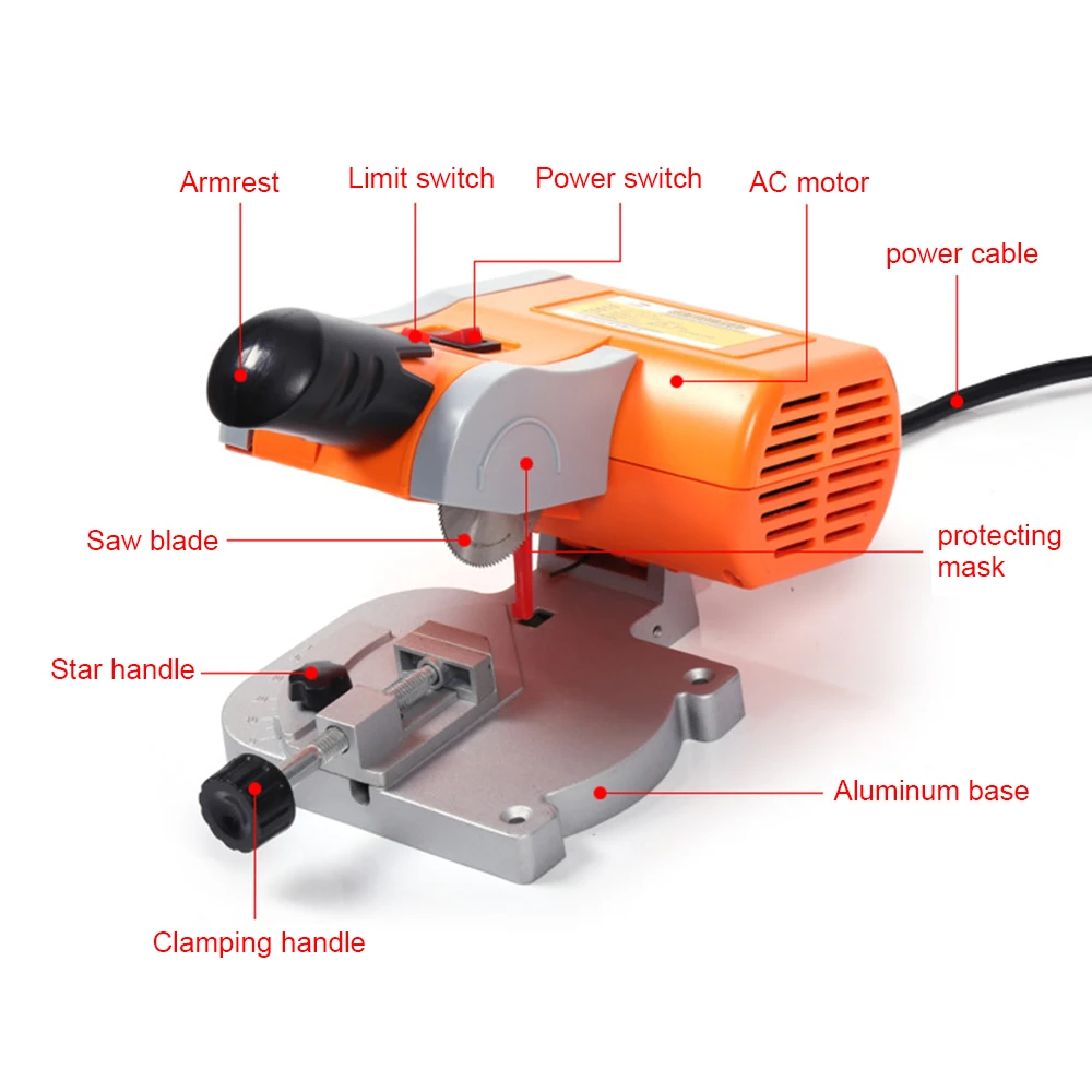 Miniatuur Desktop 45 Graden Snijmachine Mini Bank Cut-Off Zaaggereedschapsset