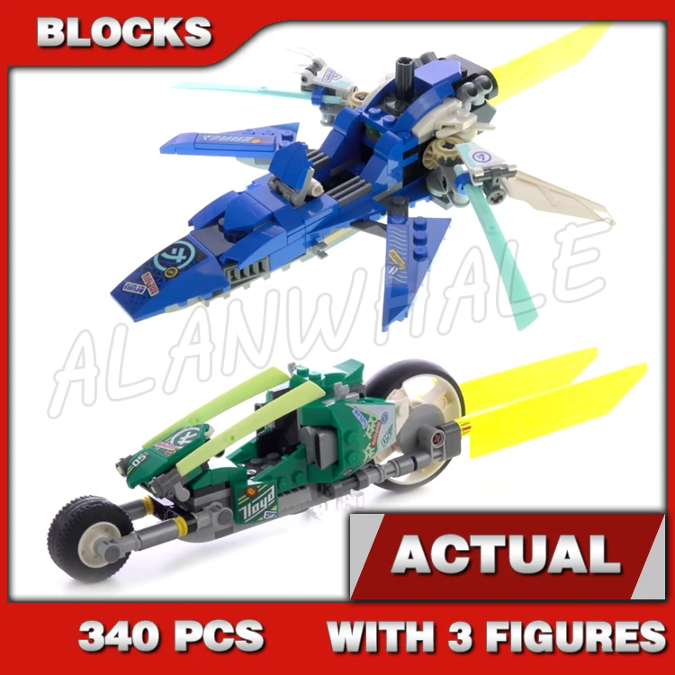 340pcs Shinobi Jay and Lloyd's Velocity Racers Bike Hidden Wings Key-Tana 11486 Building Blocks Sets GIfts Compatible With Model