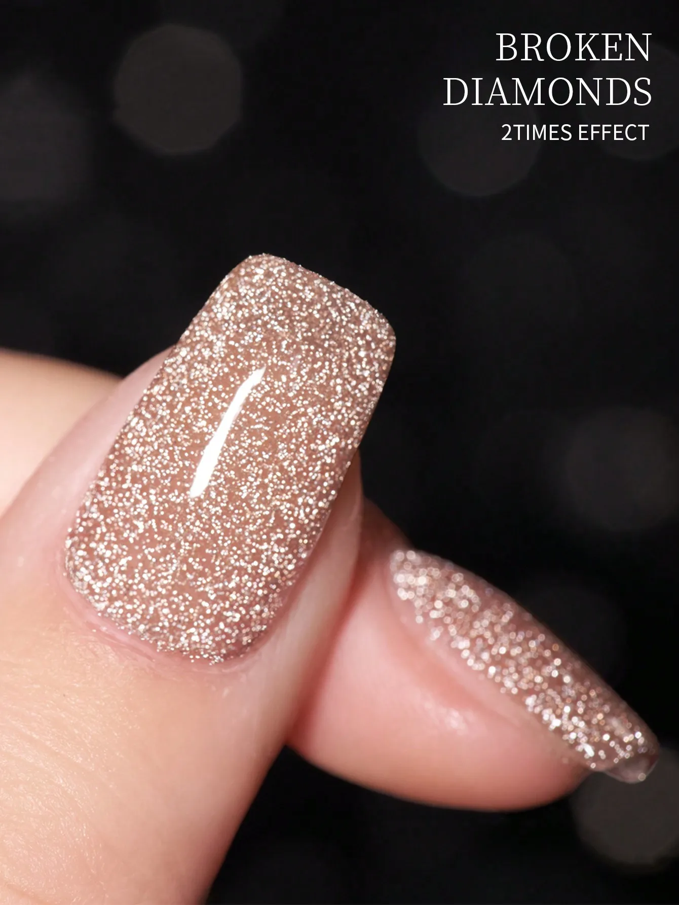 1pc 15ml diamant cassé ongles de noël automne et hiver Gel vernis à ongles adhésif éclat Flash Maillard diamant cassé adhésif