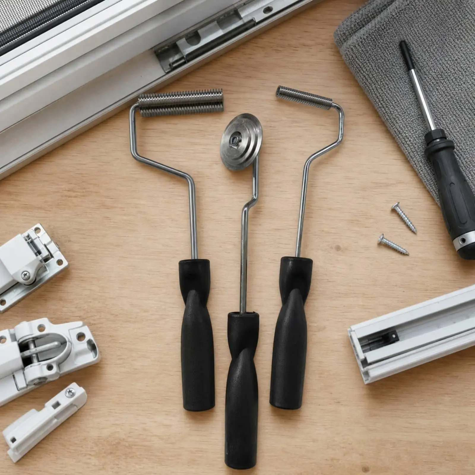 Resin Defoaming Roller Kit for Workshop Laminating with Aluminum Alloy Head and Plastic Grip for Smooth Finish