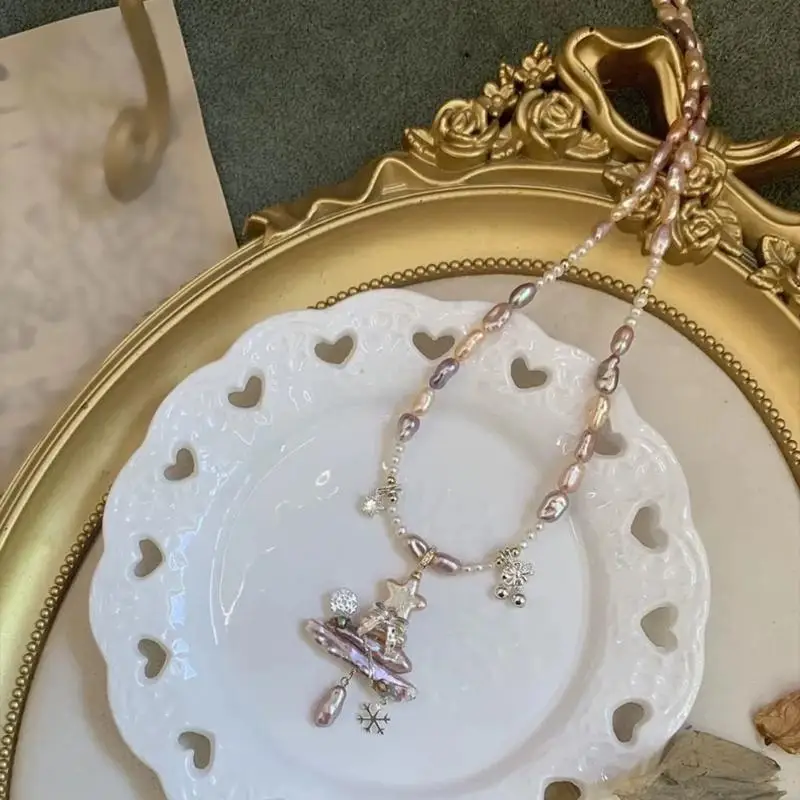 2025 عطلة جديدة مستوحاة من الشجرة سحر قلادة قابلة للتعديل تصميم أنيقة للؤلؤة هدية المجوهرات لها #3