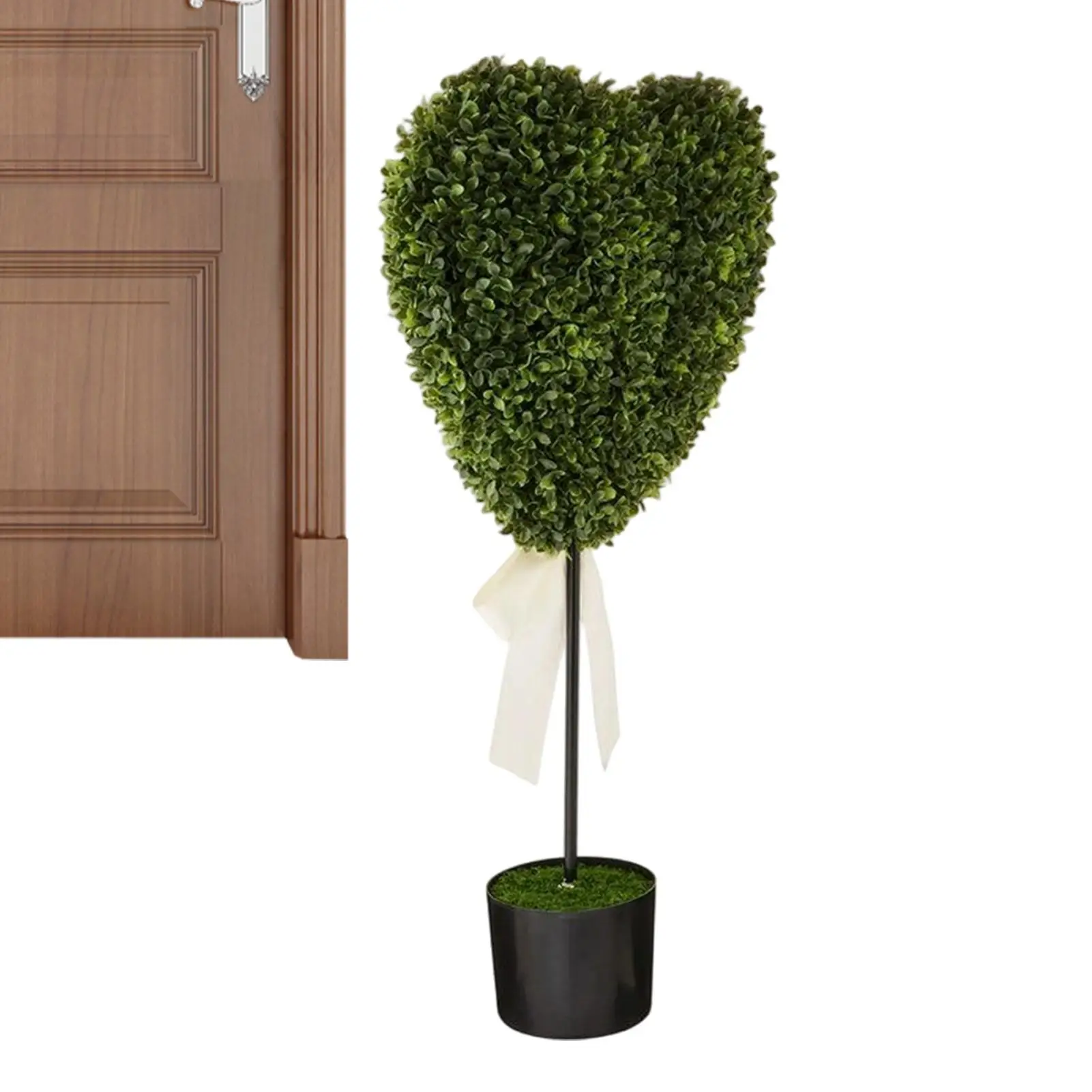 

Маленькие искусственные растения в горшках: искусственная зелень в форме сердца, искусственное дерево из боксуса для Дня святого Валентина, для гостиной, дома, сада
