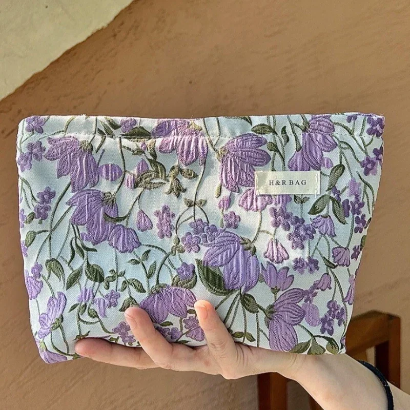 Nuova custodia per trucco Articoli da toeletta Organizzatore per la cura della pelle Borsa portaoggetti portatile Borsa per cosmetici jacquard con