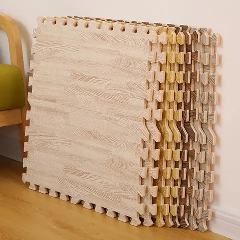 30x30cm EVA 모조 나뭇결 접합 접지 매트 폼 어린이 크롤링 매트 퍼즐 짙어지면서 바닥 매트 놀이 매트 선물