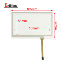 New 4.3 inch 4 wire 105mm*67mm Resistive Touch Screen Panel Digitizer Sensor 105*67 For MP4 MP5 GPS Industrial control