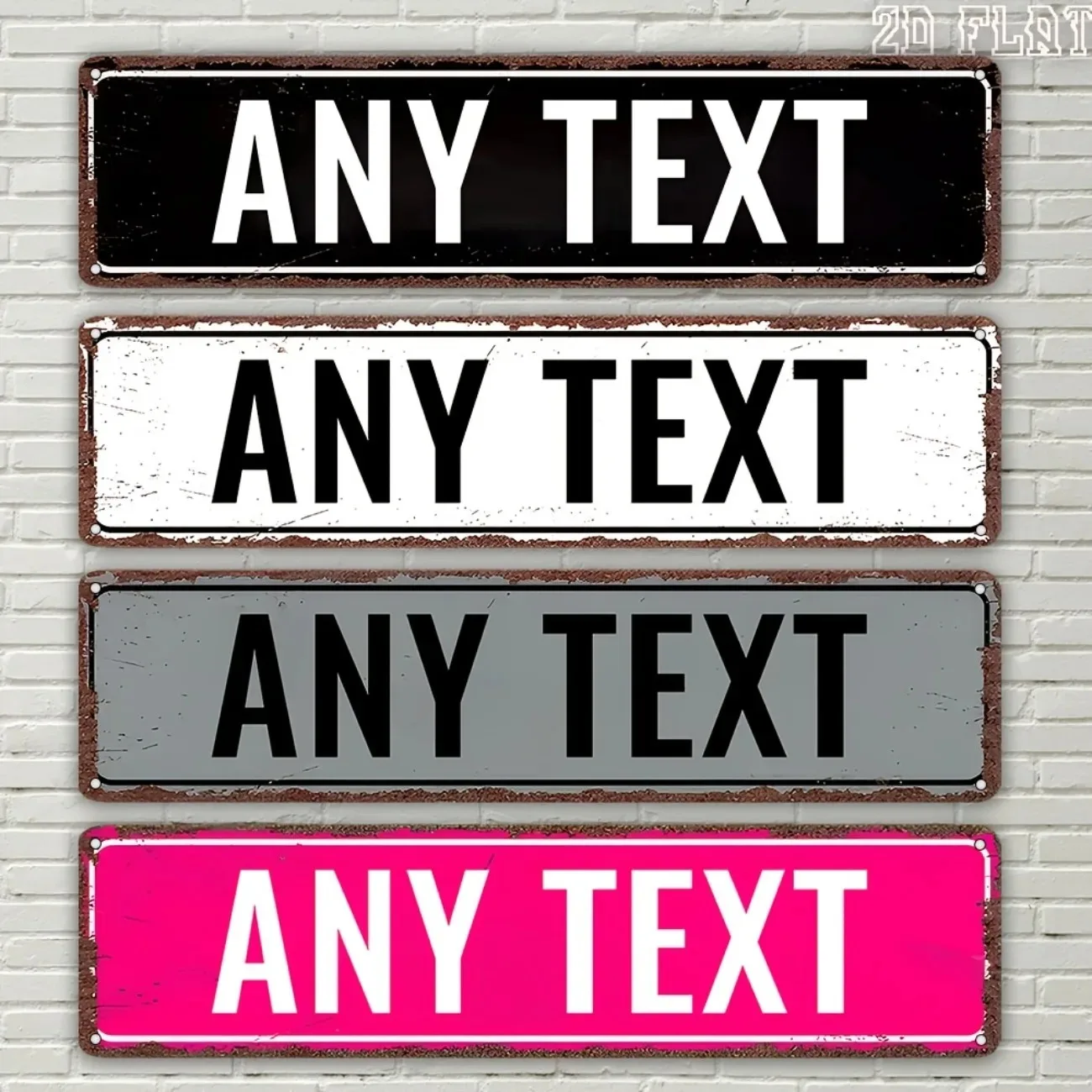 Letrero de metal personalizable de estilo vintage de 40×10 cm, arte de pared personalizado para el hogar, placa de metal para decoración del hogar