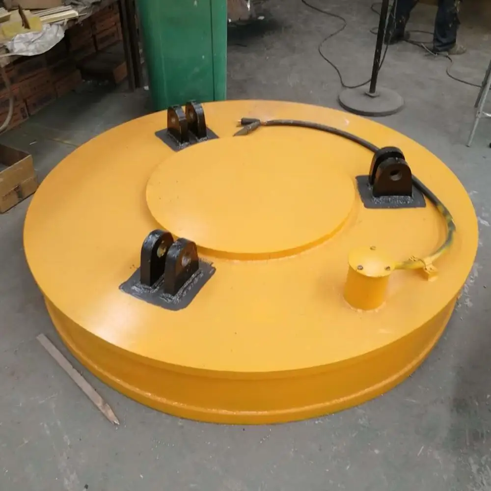 Round Crane Scrap Steel Lifting Electromagnet 2 Ton Lifting Magnet Powerful Industrial Metal Handling Hoist Equipment Pro