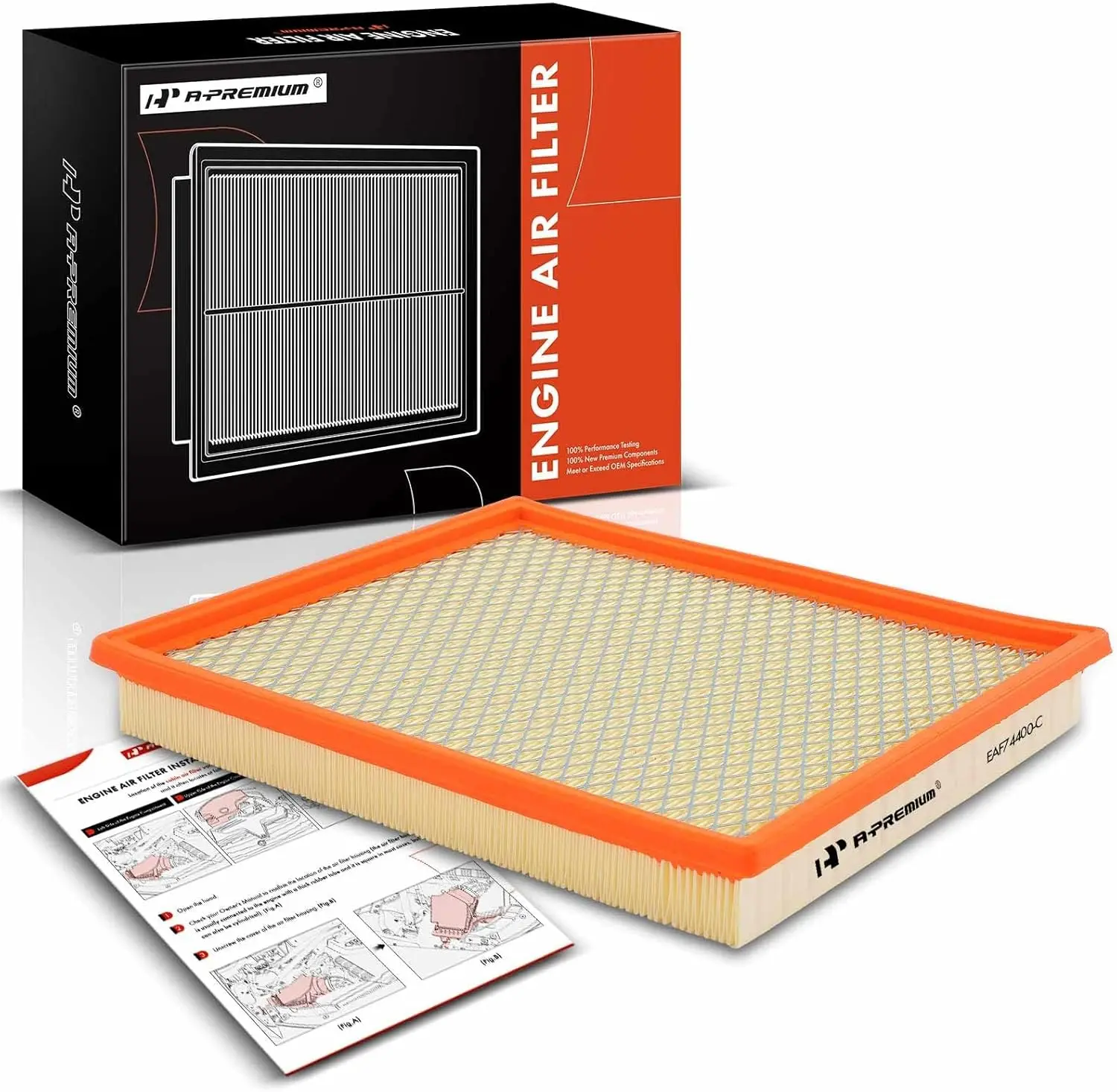 

Engine Air Filter Compatible with Nissan Armada, Frontier, NV1500, NV2500, NV3500, Pathfinder, Titan, Xterra & Jeep Grand Cherok