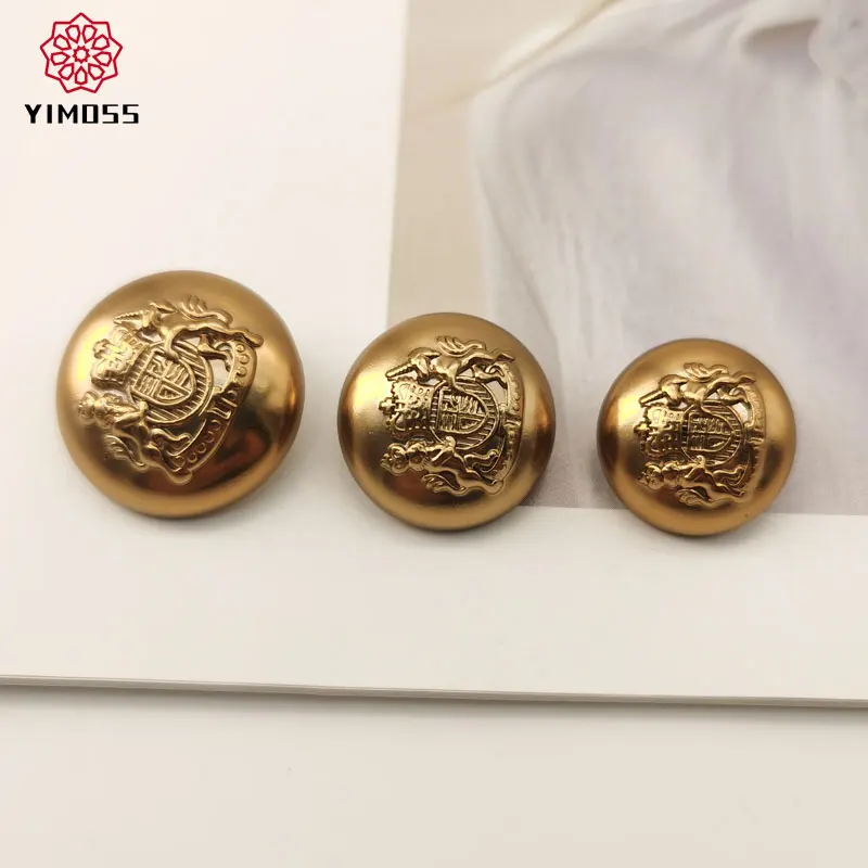 British College Style Lion Metal Buttons For Clothing Garment Sweaters Pants Coat Decorations Sewing Accessories Wholesale 6pcs