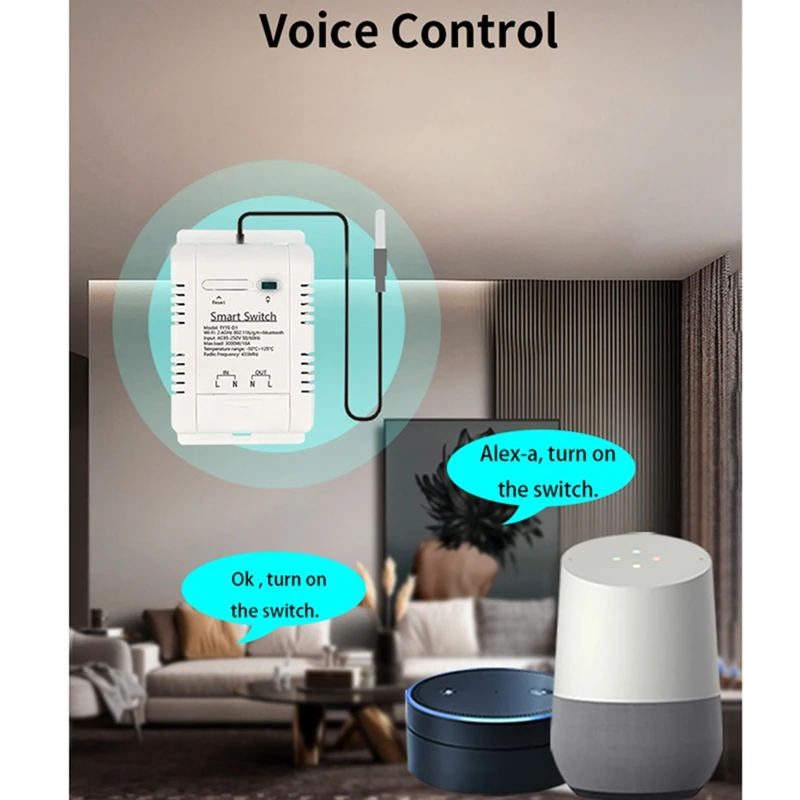 For Tuya Zigbee Smart Switch 20A 3000W Real-Time Temperature And Humidity Monitoring Thermostat
