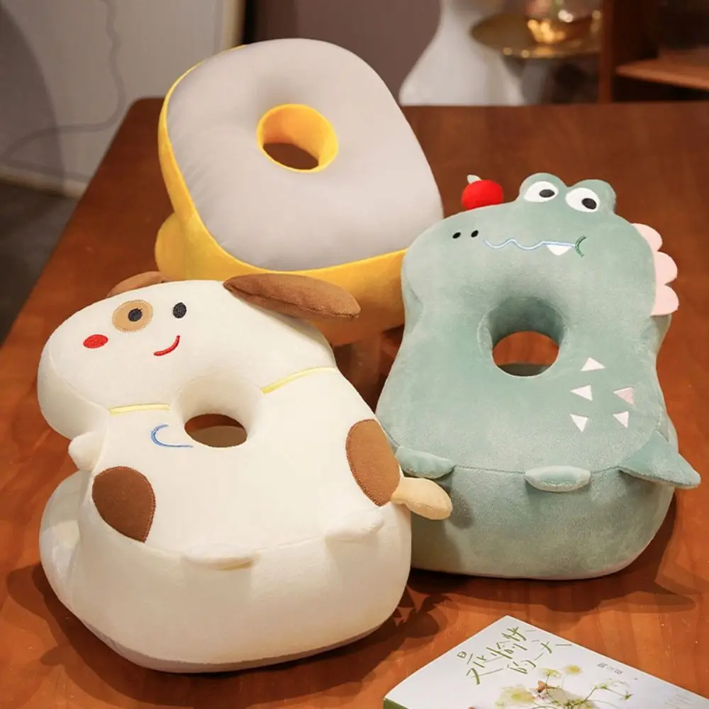 Double-sided Hand Warmer Pillow Super Soft Plush&Ice Silk Dinosaur Office Nap Pillow Crocodile Giraffe Puppy Pillow Stuffed Toy