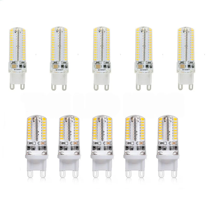 

10PCS E14 G9 LED Lights 9W 15W 21W 220V Small Lamp 64 104 152 Beads Shadowless Bulb No Flicker 360 Degree Mushroom Corn Design