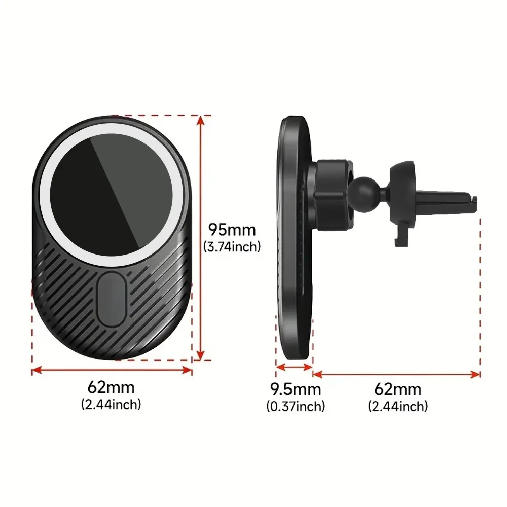 Magnetic Car Wireless Charger For Macsafe for iPhone 12 13 14 15 Pro Max Mini Air Vent Car Phone Holder Stand Fast Car Charging