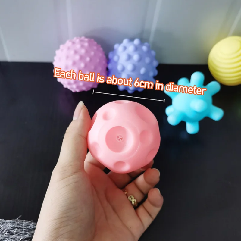 Children\'s Toy Balls Babies and Toddlers Grab Balls Soft Rubber Play Toys Can Be Gnawed and Bitten When Pinched  Baby Toys