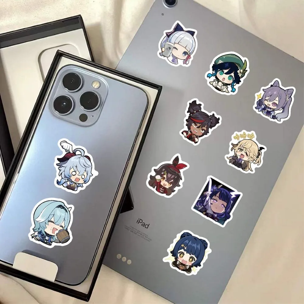 60 قطعة من ملصقات Genshin Impact Emoji - شارات تعبير الرسوم المتحركة اللطيفة للاستخدام بنفسك والديكور (متجر عوالم الرسوم المتحركة)