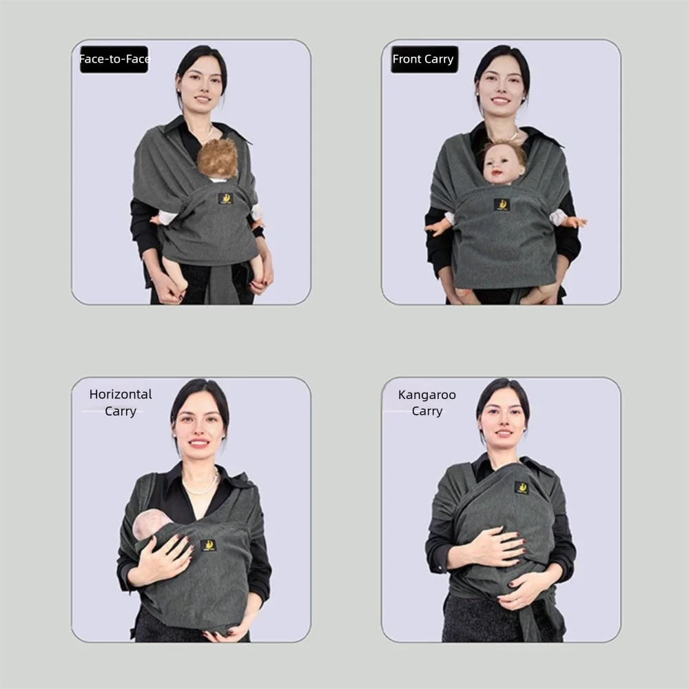 Soft Korea Style Baby Wrap Carrier Breathable Adjustable Infant Carrier Belt Hands Free Comfortable Newborn Sling Going Out
