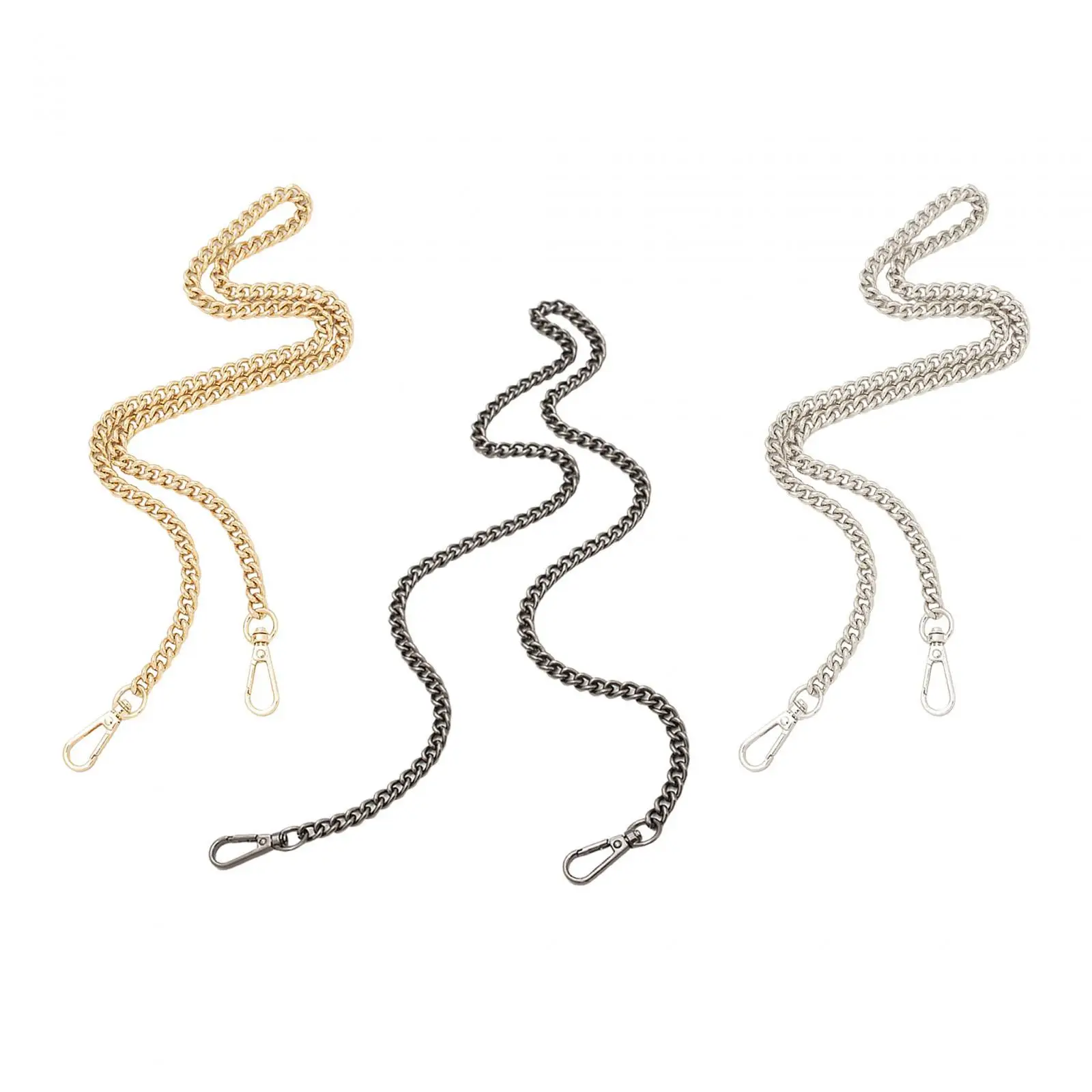 

Purse Chain Strap Handle Handbag Strap Crossbody Strap Comfortable with Metal Buckles DIY Durable Bag Chain for Handbag Clutch