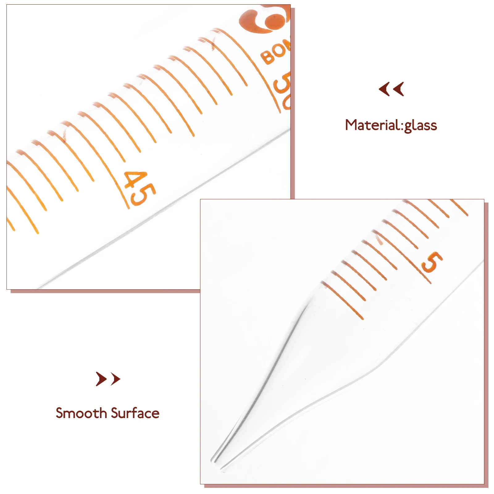 Imagem -06 - Pipeta Calibrada Transparente de Medição de Vidro Graduado Conta-gotas de Transferência para Fluido de Óleo Essencial Líquido e Pipetas Líquidas