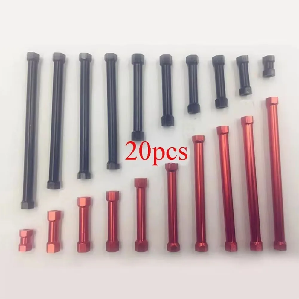 20PCS M3 Aluminum Hexagon Column 9mm-70mm Length Round Standoff Spacer Stud Fastener for RC Quadcopter Frame