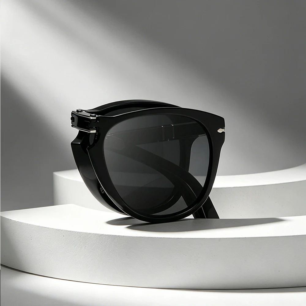 Popular Luxury Designer Folding Pilot Fashion Retro Extra-large Frame Women's Sunglasses UV400 High Quality