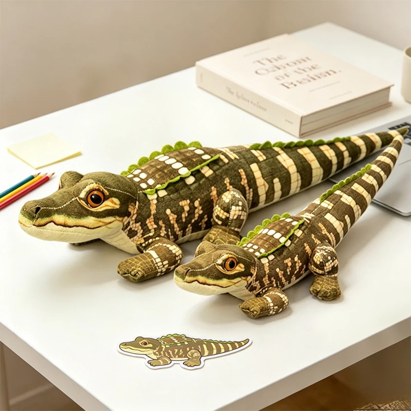 Simulation Crocodile Soft Stuffed Animal Doll Plush Toys Cute Home Sofa Bedroom Decoration Comfort Pillow Perfect Birthday Gifts