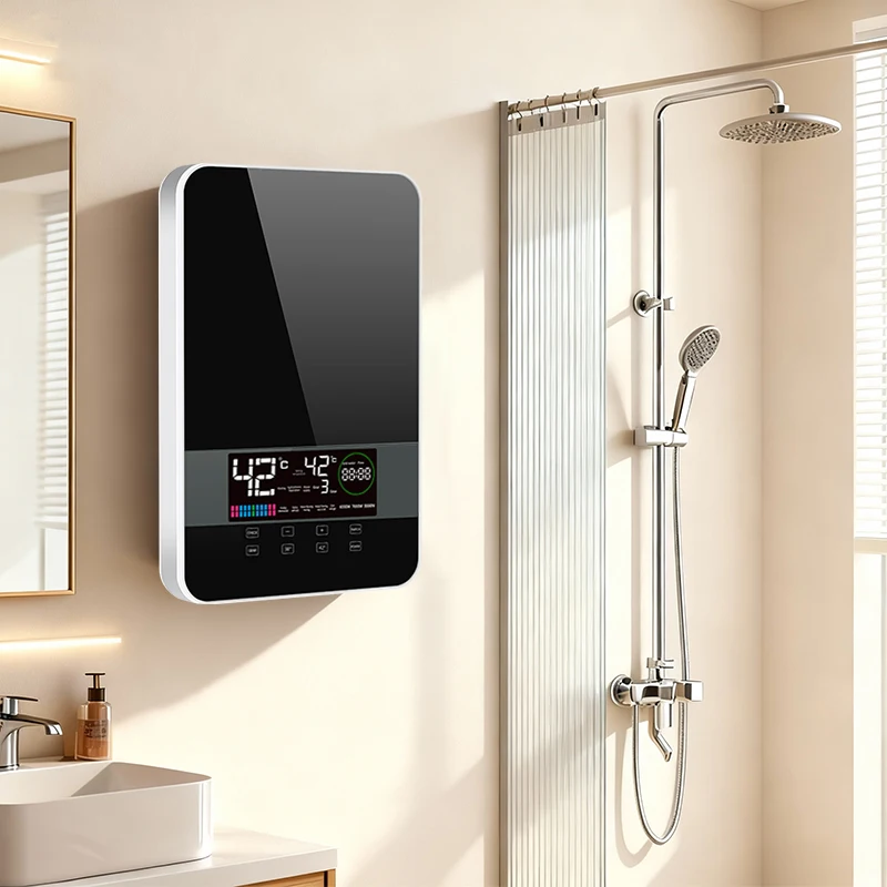 Low Power Kitchen Instant Electric Water Heater Ce Stainless Steel China 8KW 1 Piece Touch Button Wall Mounted IPX4