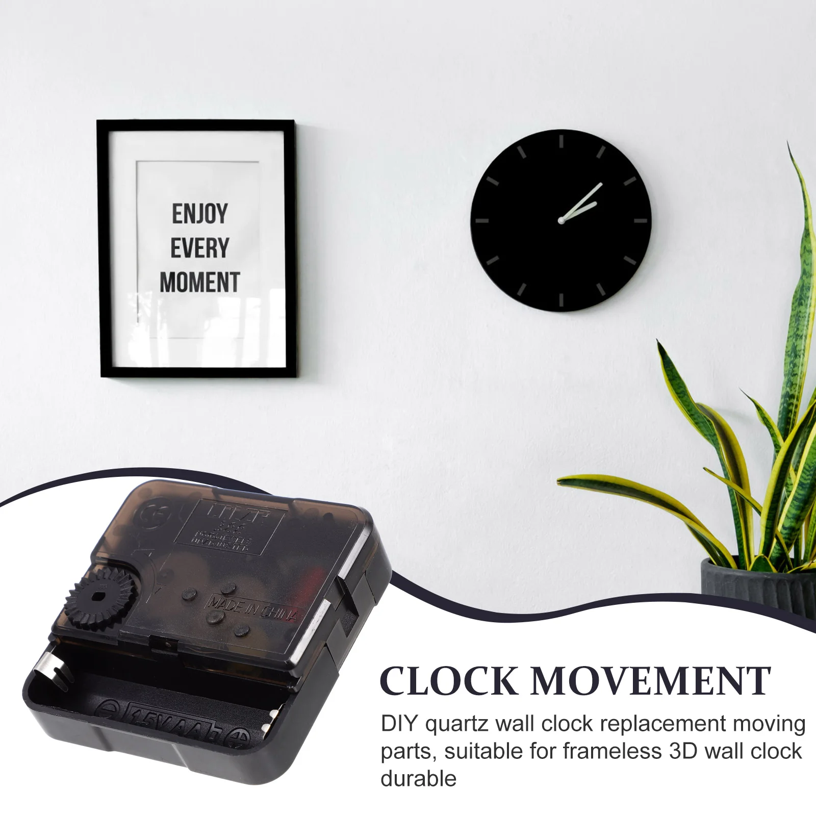 Mecanismo de reloj de cuarzo, movimiento de reloj de barrido, relojes de pared, suministro DIY, silencioso mecánico