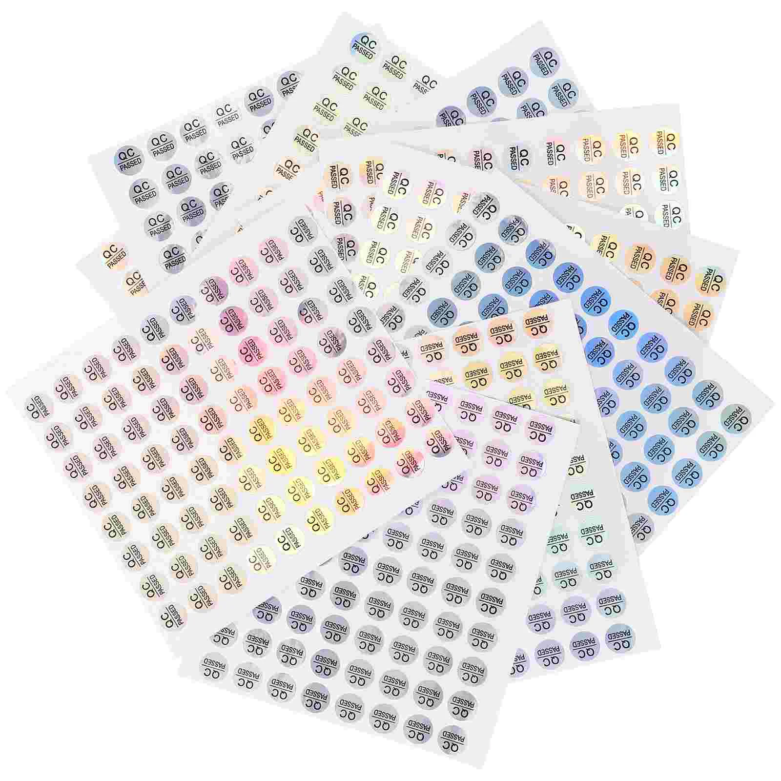 800 Pcs Passed Sticker for Quality Checking Qc Tag Inventory Stickers Applique Test Labels Nail