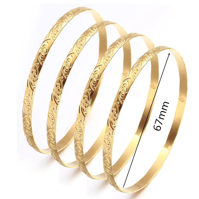 Dubai Bangles For Women Indian African Bracelets Charm Wedding Ethiopian Arabic Hand Jewelry