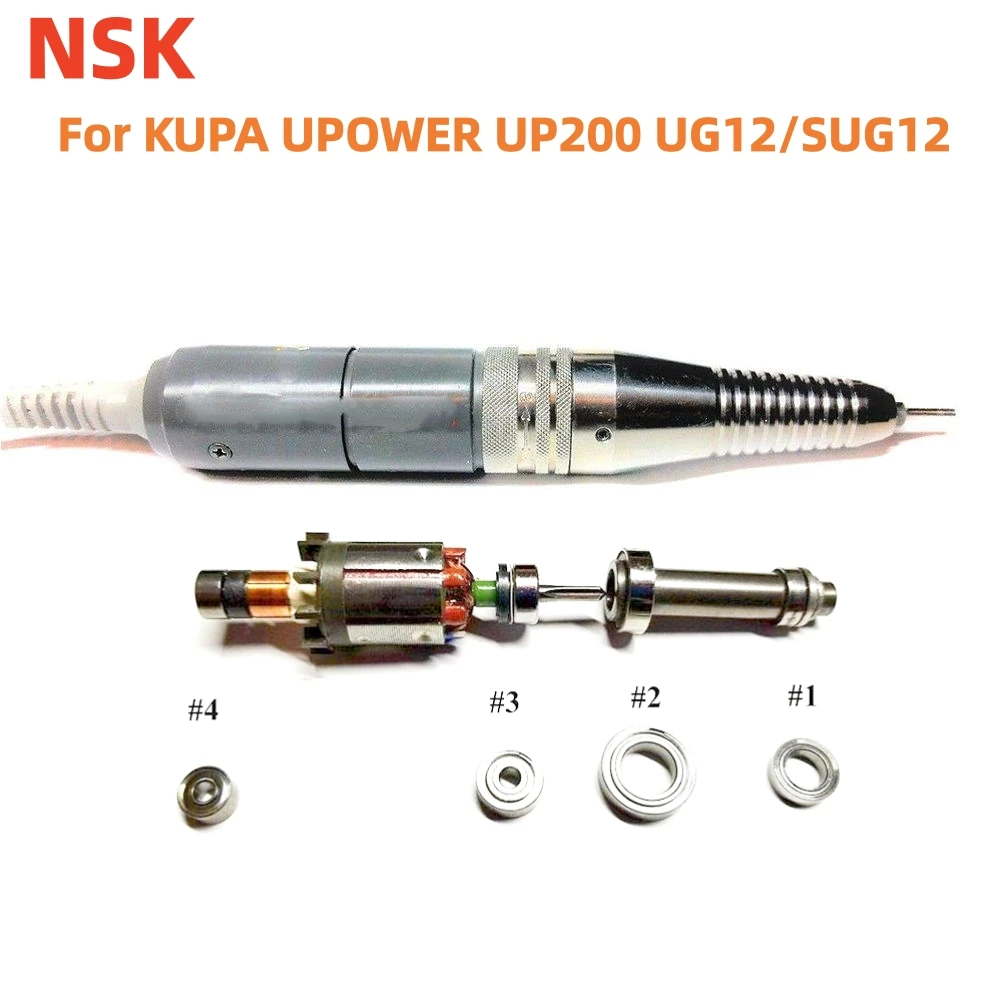 

4 шт., высокоскоростная мини-наконечник для стоматологической дрели с микро глубокой канавкой, хромированная сталь UP200 UG12 SUG12, замена мини-подшипника NSK