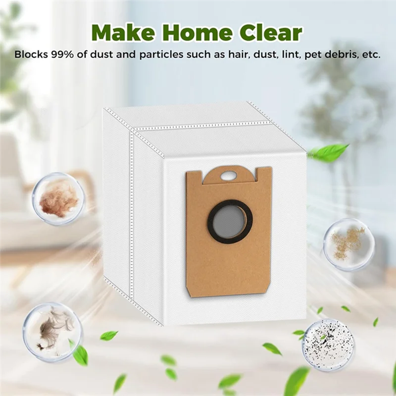 Peças de reposição do saco de pó para airrobo t20/proscenic m7 pro/m8 pro/uoni v980/viomi s9 acessório de vácuo-clim