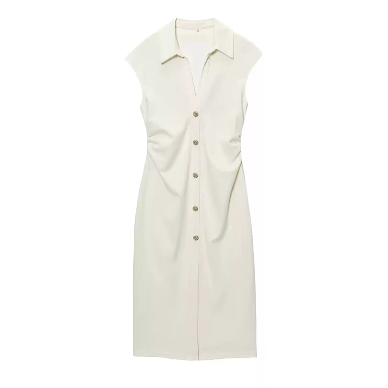 فستان سترة على الموضة الفرنسية برقبة على شكل حرف v أنيق للسيدات ملابس غير رسمية للمكتب للسيدات أسلوب بسيط