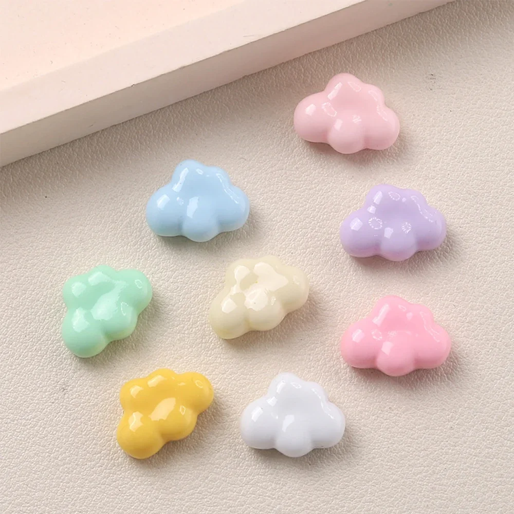 20PCS Shiny Mini Clouds Series Miniature Flat Back Resin Cabochons For Hairpin Scrapbooking DIY Home Decor Craft Accessories