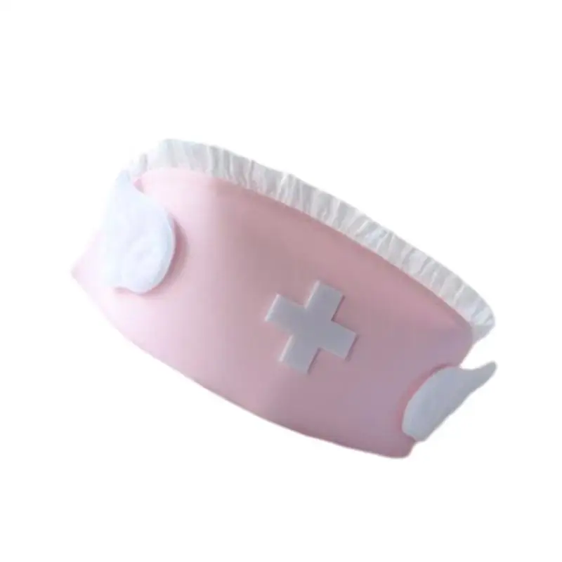 652F Nurse Hat Halloween Caps Nurse Role Play Costume Women Halloween Accessories Party Supplie Comfortable Nursing Caps
