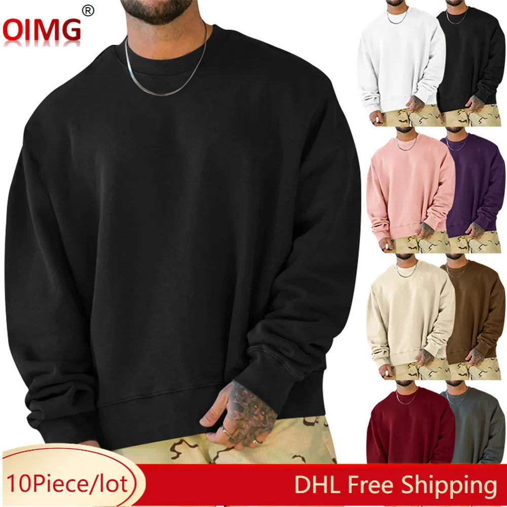 10 Bulk Items Wholesale Lots Fall Winter Men Hoodie Long Sleeve Pullover Sweatshirt Casual Solid Tops Autumn Clothes DHL 10102