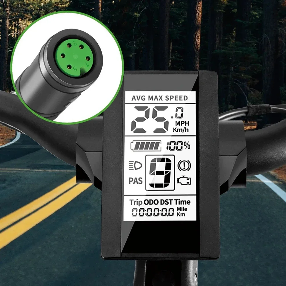AliExpress Electric Bike MidMotor C965 800S 36V 48V 750W Larger LCD Display With 5PIN Female Connector For Bafang BBS01B/02B E-bike Parts