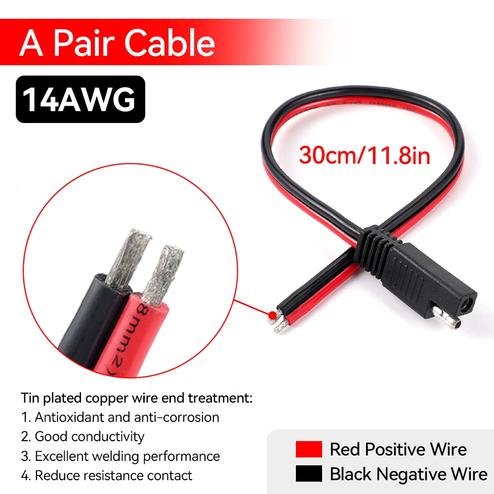 Quick Disconnect automotive extension cable Solar Panel Cable Wire male and female plug cable connector cable 14AWG