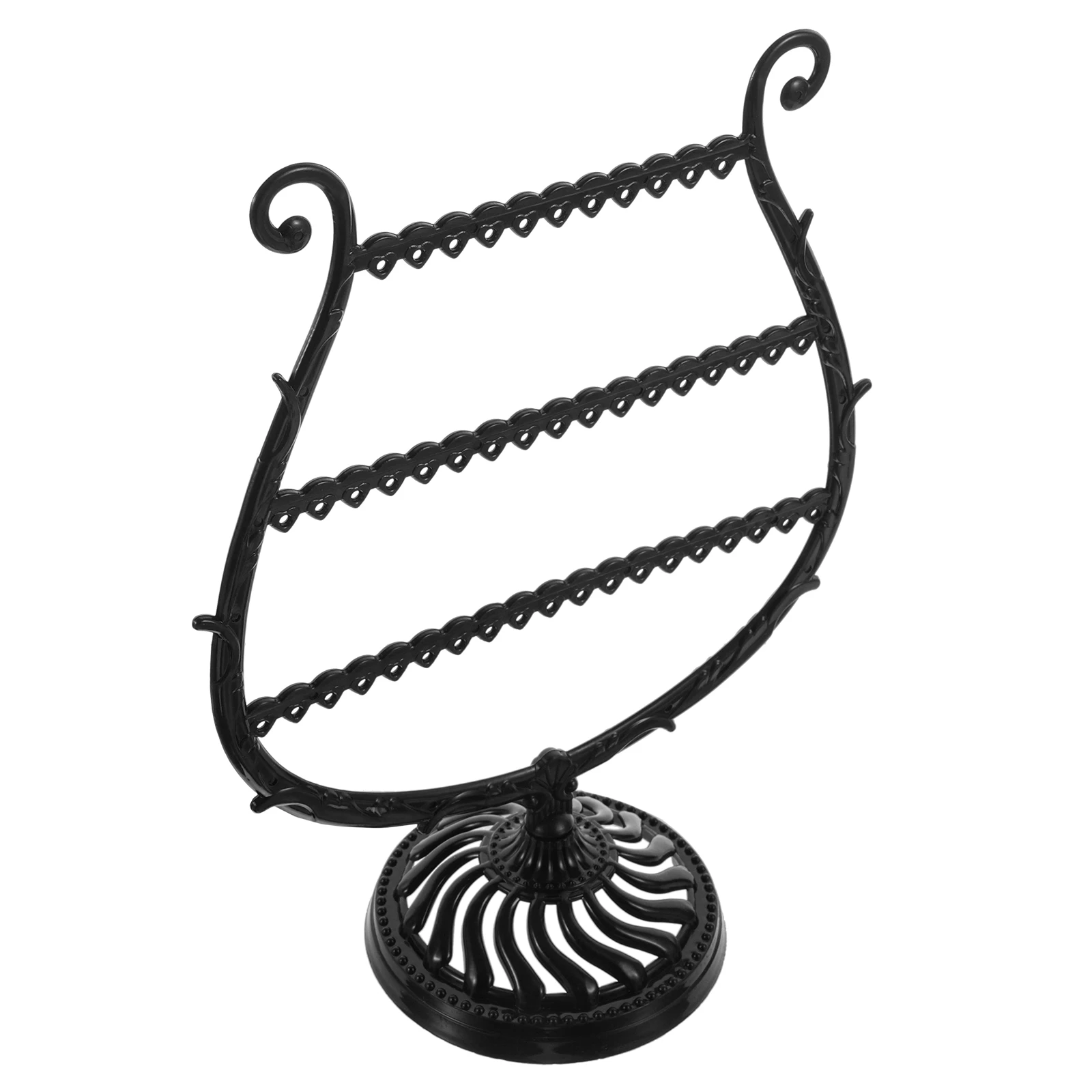 

Jewelry Display Stand Large Capacity White Minimalist Plastic Earring Necklace Bracelet Organizer Portable Storage Rack For