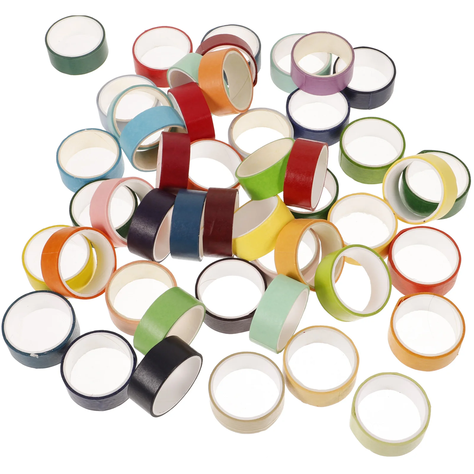 

48 Rolls Colored Tape Craft DIY Scrapbook Tapes Self adhesive Washi Paper Stationery Gift Wrapping Planner Decorative Stickers