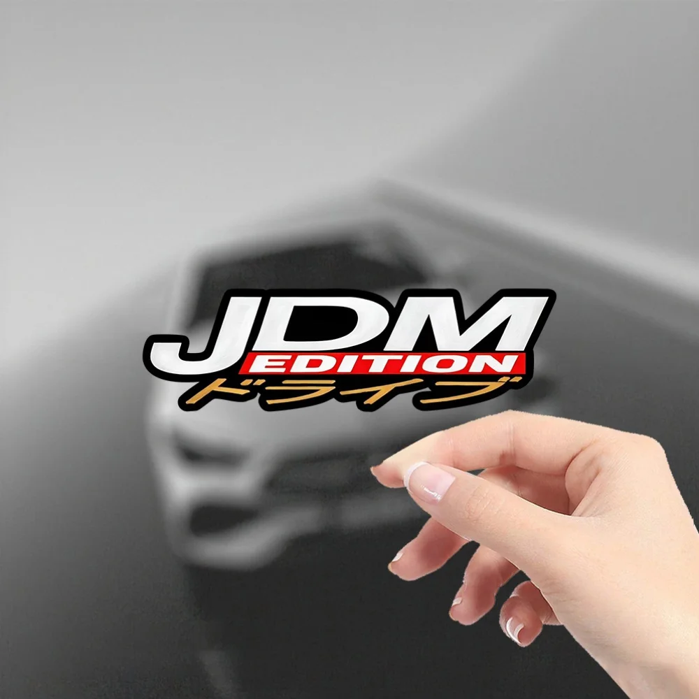 Sticker Japanese Letter Alphabet Vinyl Decal Black Red 2D Flat Racing Style JDM Truck Auto Decoration